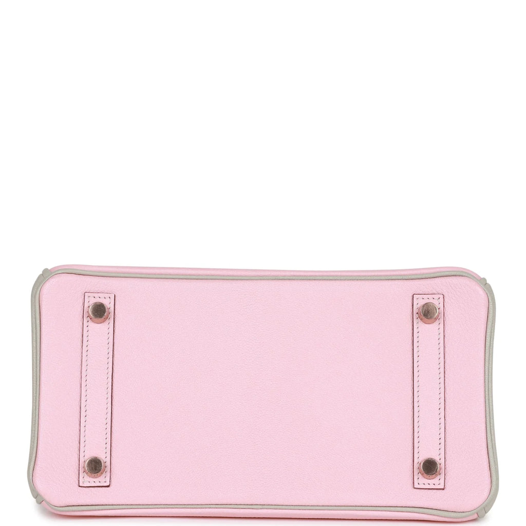 Rose Sakura and Gris Perle Chevre Mysore Handbag Y808
