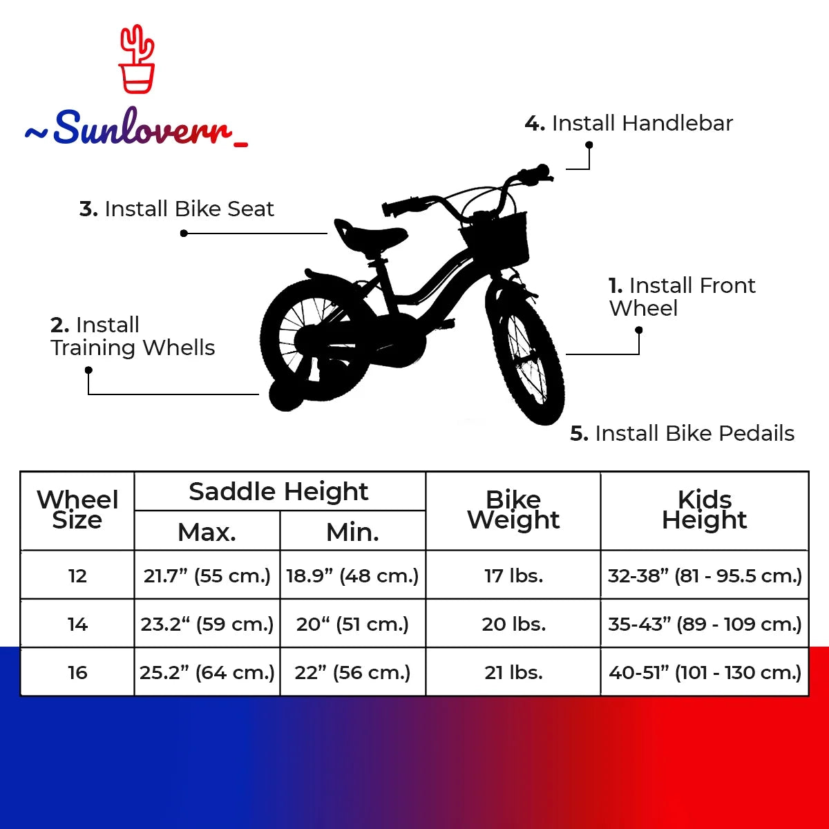 12 Inch Kids Bike with Training Wheels & Basket B209