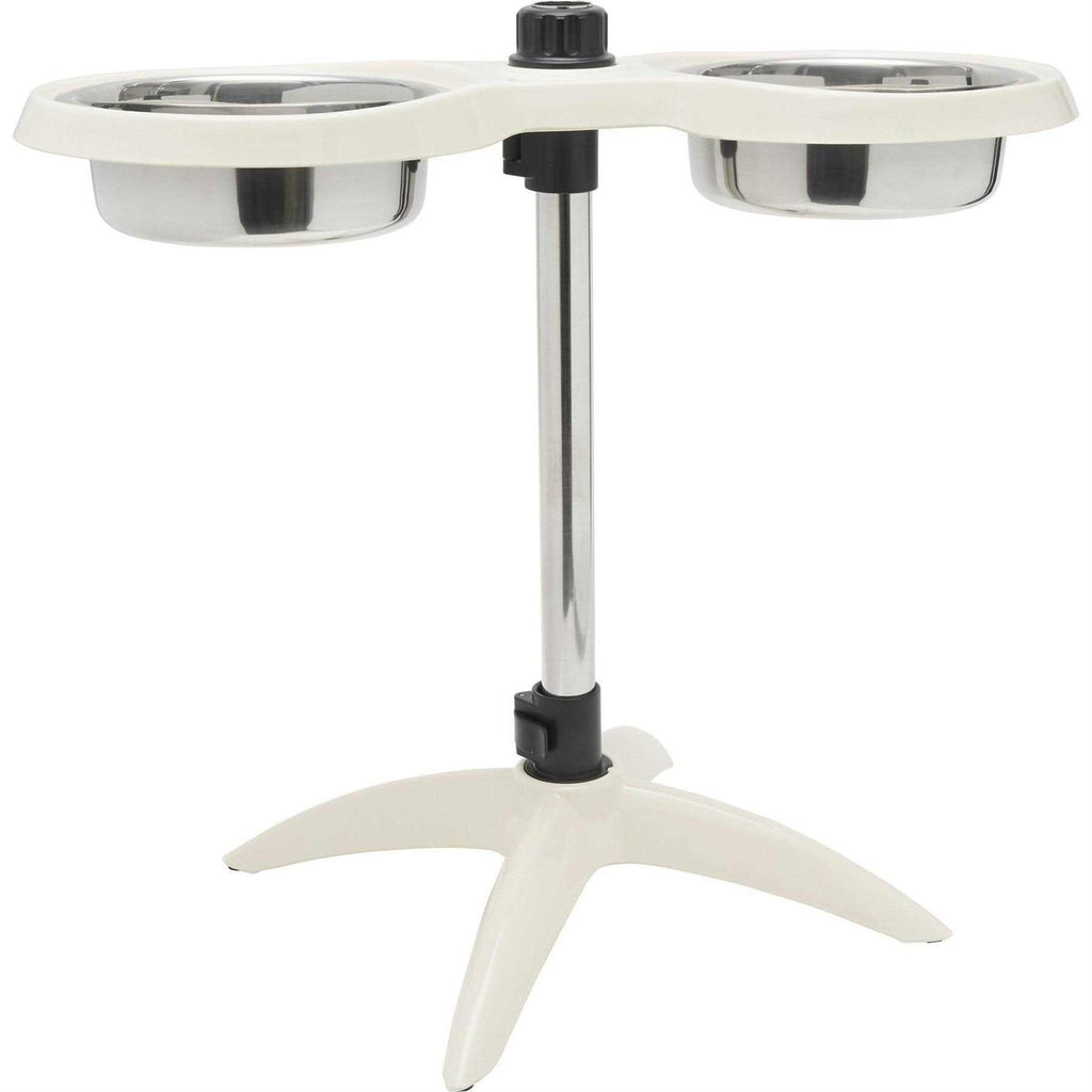 Adjustable Stainless Steel Elevated Dog Bowls X679
