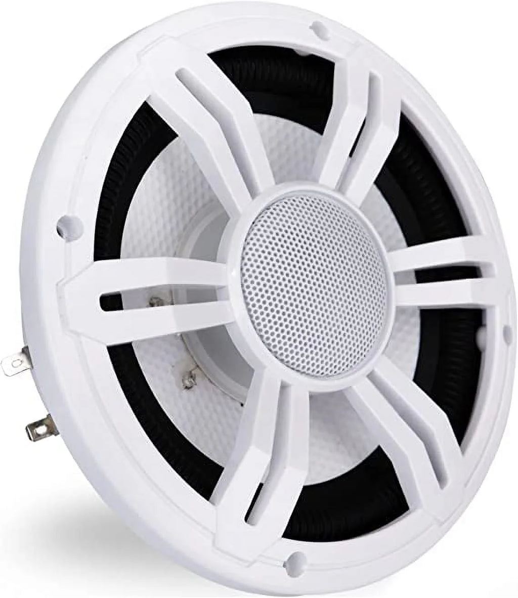 6.5” Slim Marine Subwoofer - 150W 4 Ohm Waterproof Component Speaker System (White) B246608