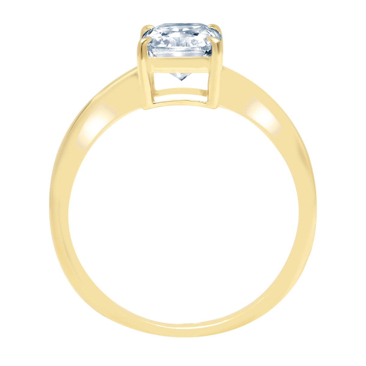 18K Yellow Gold Solitaire Ring I5826