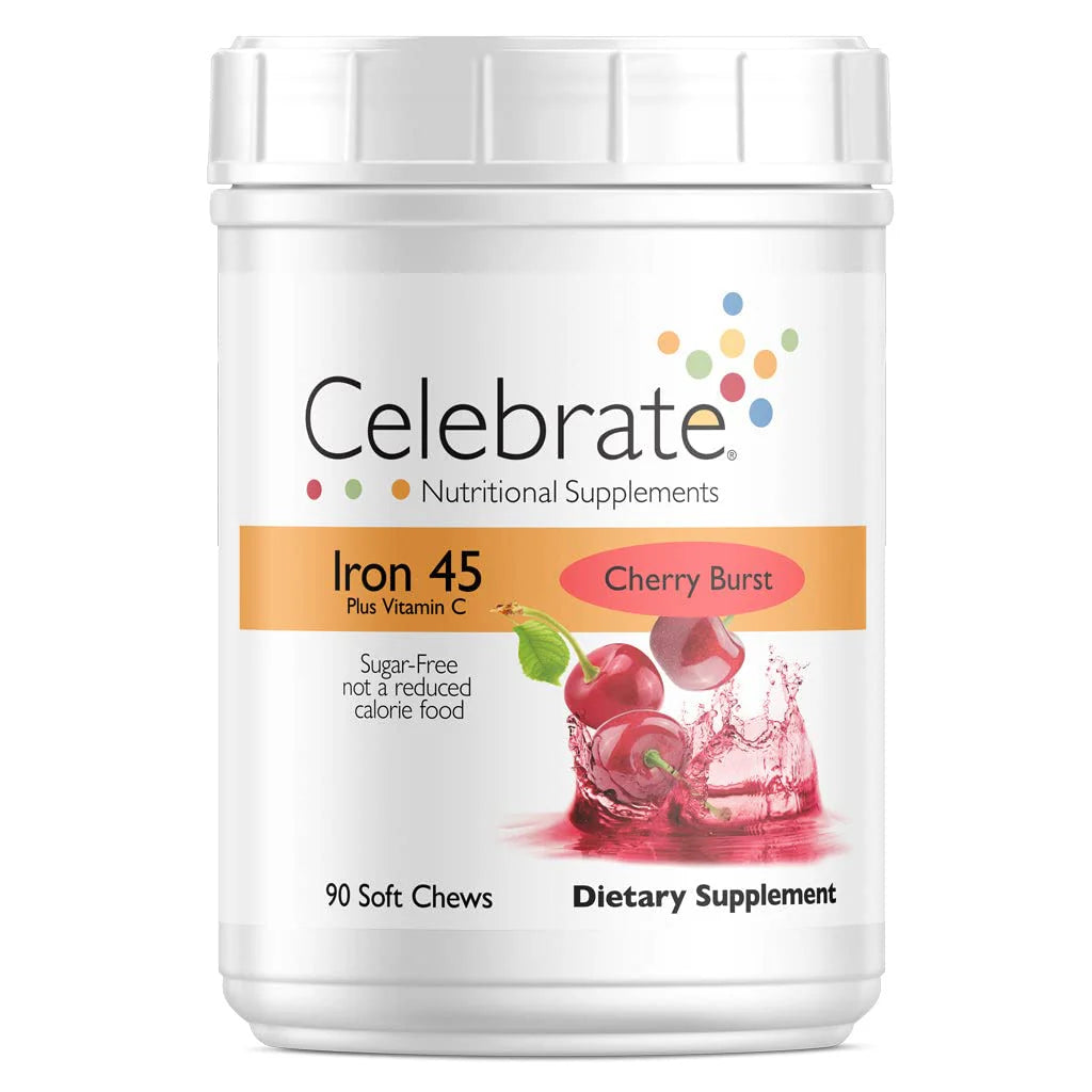 45 mg Iron Soft Chew with Vitamin C, Cherry Burst, 90 Count M9780