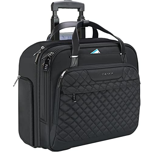 Black Rolling Laptop Bag with Wheels Z221