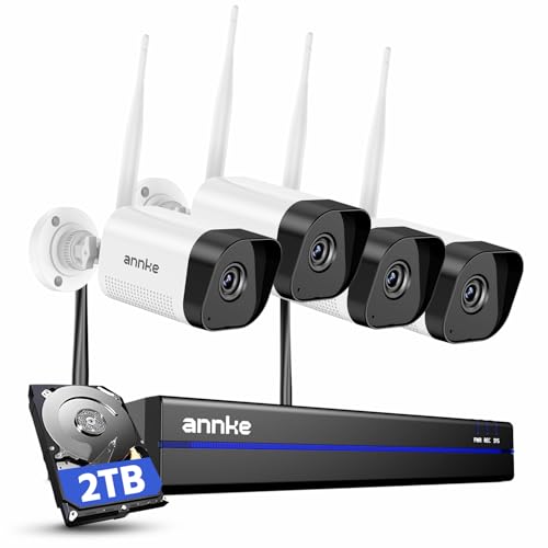 16CH 4K Wireless Security Camera System with 4 X 8MP Outdoor Cameras, 2TB HDD W95715