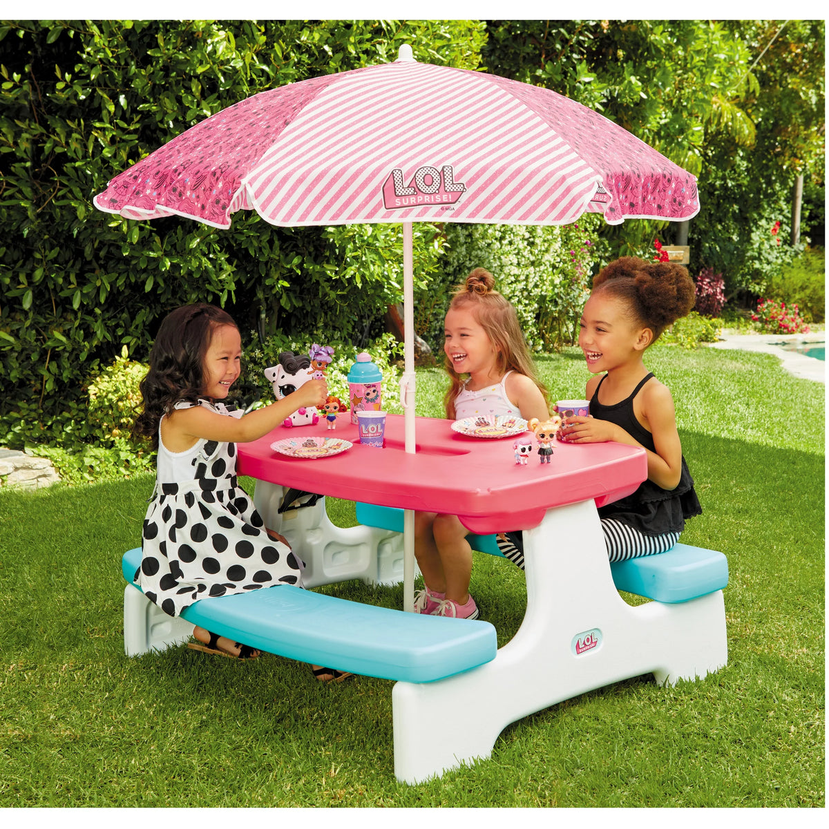 Kids Picnic Table with Umbrella S195
