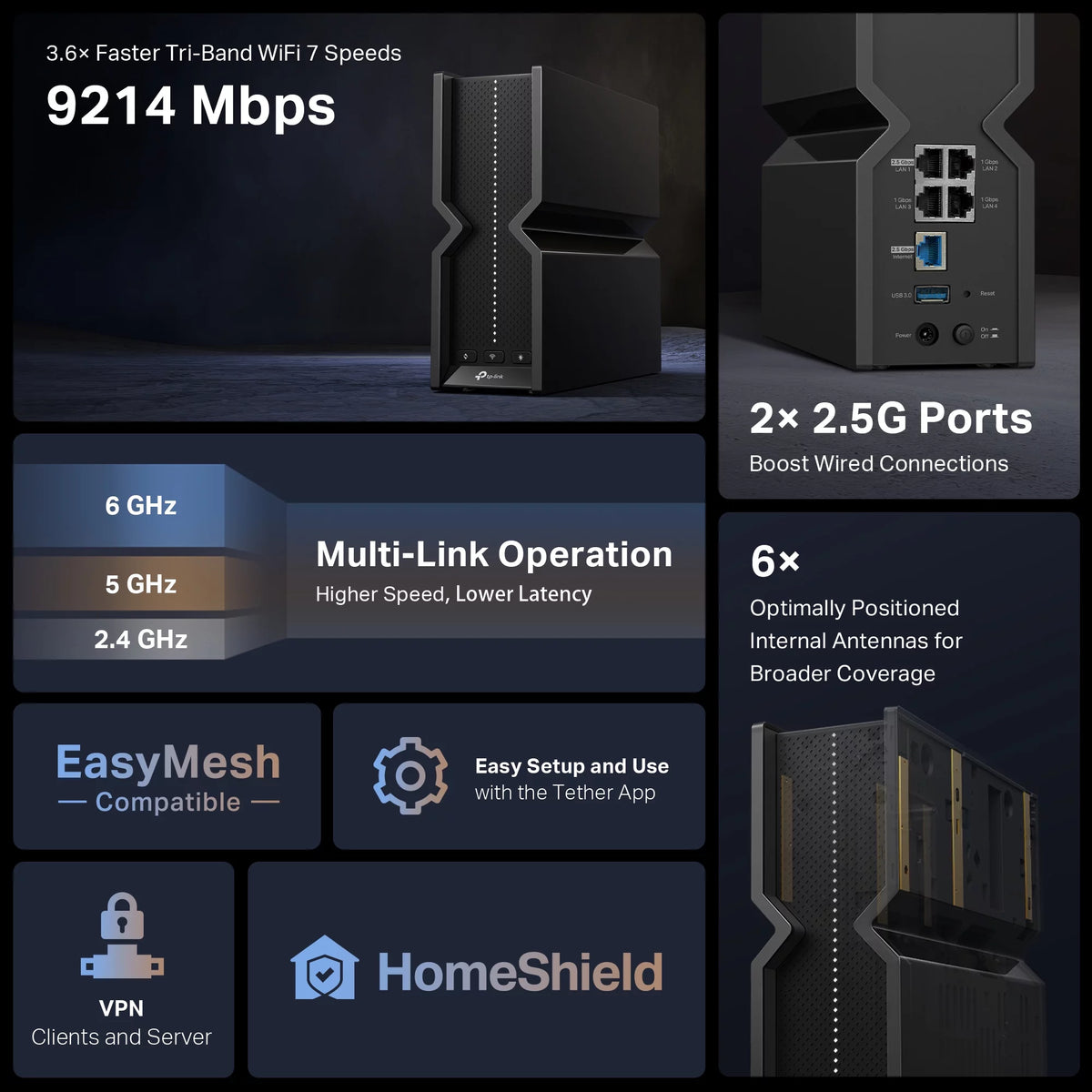 Tri-Band WiFi 7 Router Q128