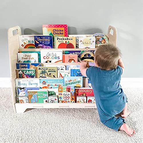 Large Montessori Wooden Bookshelf T96661