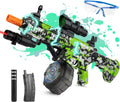 Large Gel Ball Blaster with Drum & Mag, Automatic and Manual Splatter Blaster with 40000 Gel Rounds, Electric Splat Blaster and Goggles (Green) B136792