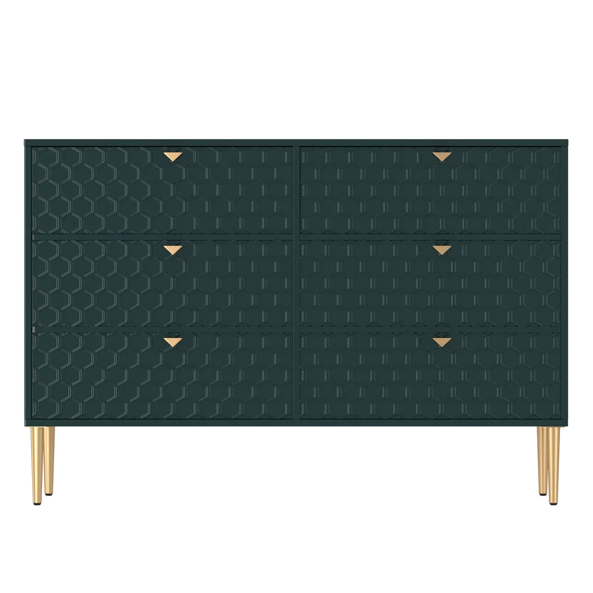 Green 6-Drawer Wood Dresser N76399