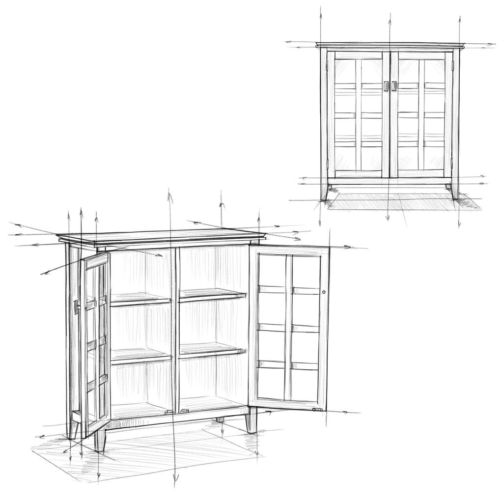 Solid Wood 38 inch Wide Storage Cabinet Z84805
