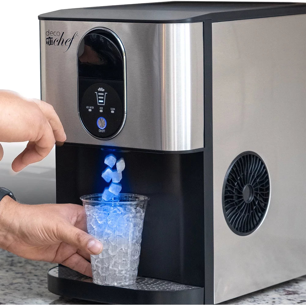 Self Dispensing Nugget Ice Maker Countertop 46LB Per Day O921
