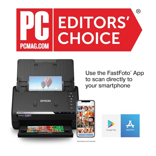 Black Wireless Photo and Document Scanning System F7624
