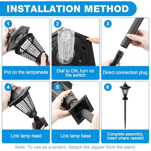 4 Pack Solar Powered Mosquito Zapper J8984