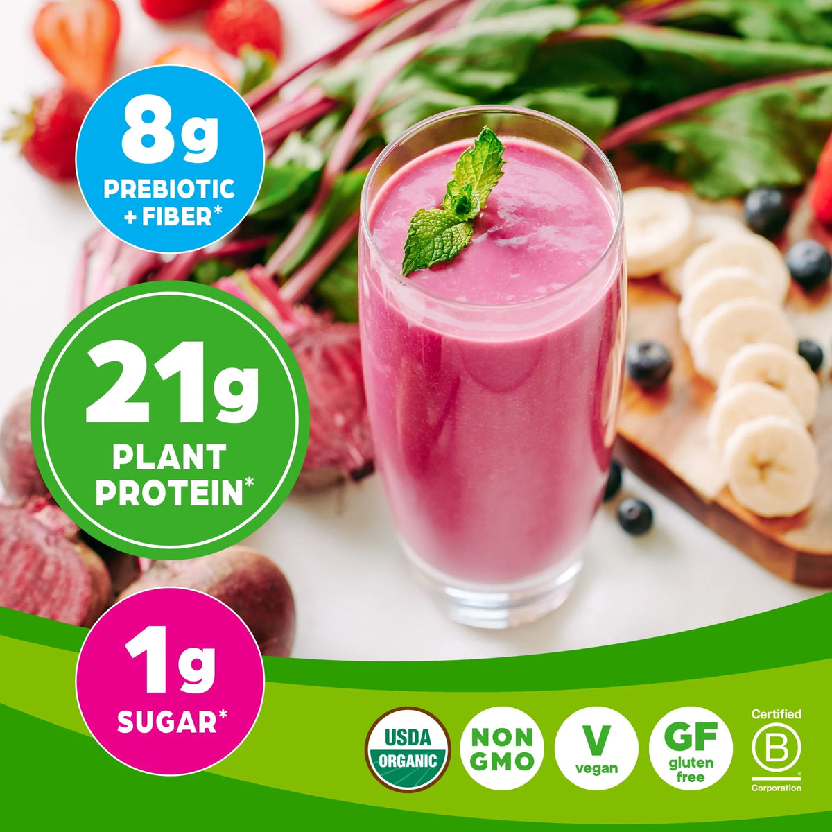 Vanilla Bean 21g Protein Plant Based Protein Powder Y7290