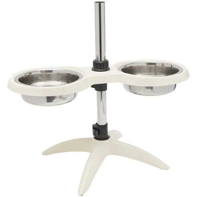 Adjustable Stainless Steel Elevated Dog Bowls X679