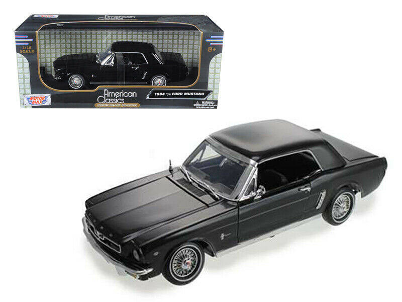 Black with White Stripes 1/18 Diecast Car Model W434358