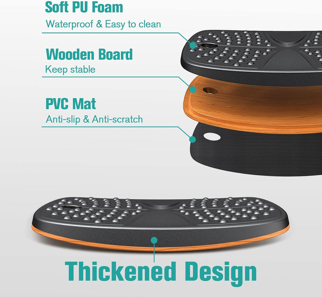 Black Pack of 2 Balance Board Mat U26579