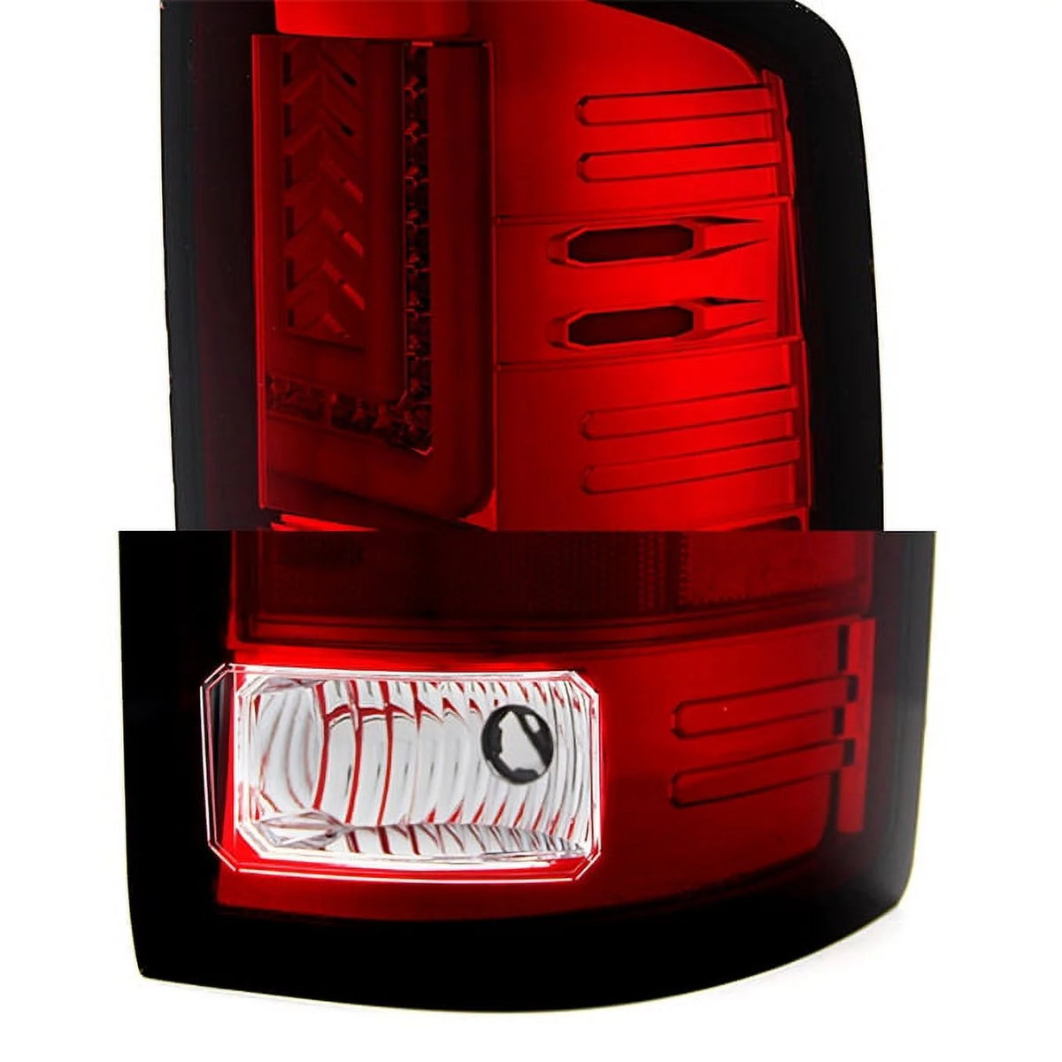 For 14-18 Sierra 1500 15-19 Sierra 2500HD 3500HD Pickup Red Clear LED Tail Lights U131