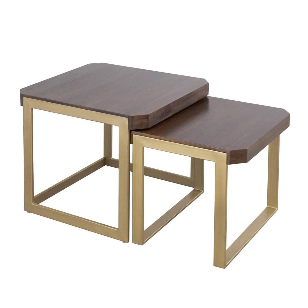 Nesting Table Set of 2 Mahogany Y446992