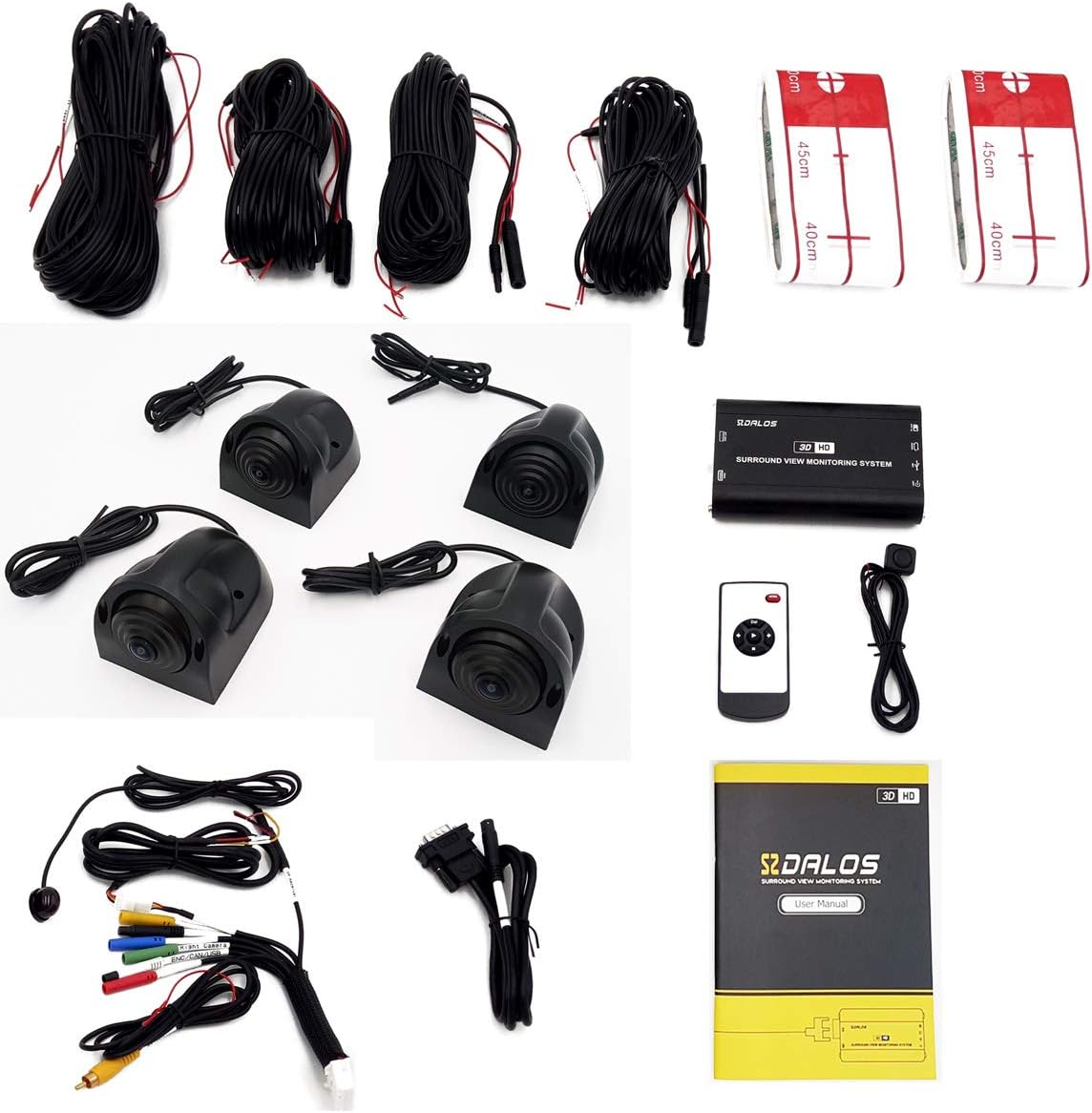 Bird View Camera System with 4 HD Bus Cameras J967885
