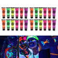 24 Tubes Glow in the Dark Face & Body Paint R4539