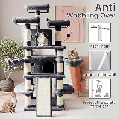 Beige Multi-Level Cat Tree with Condo Z3922