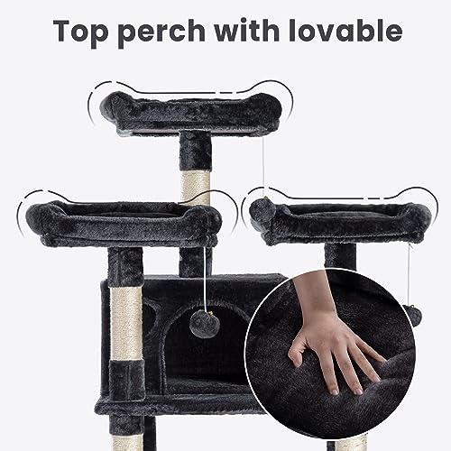 Beige Multi-Level Cat Tree with Condo Z3922