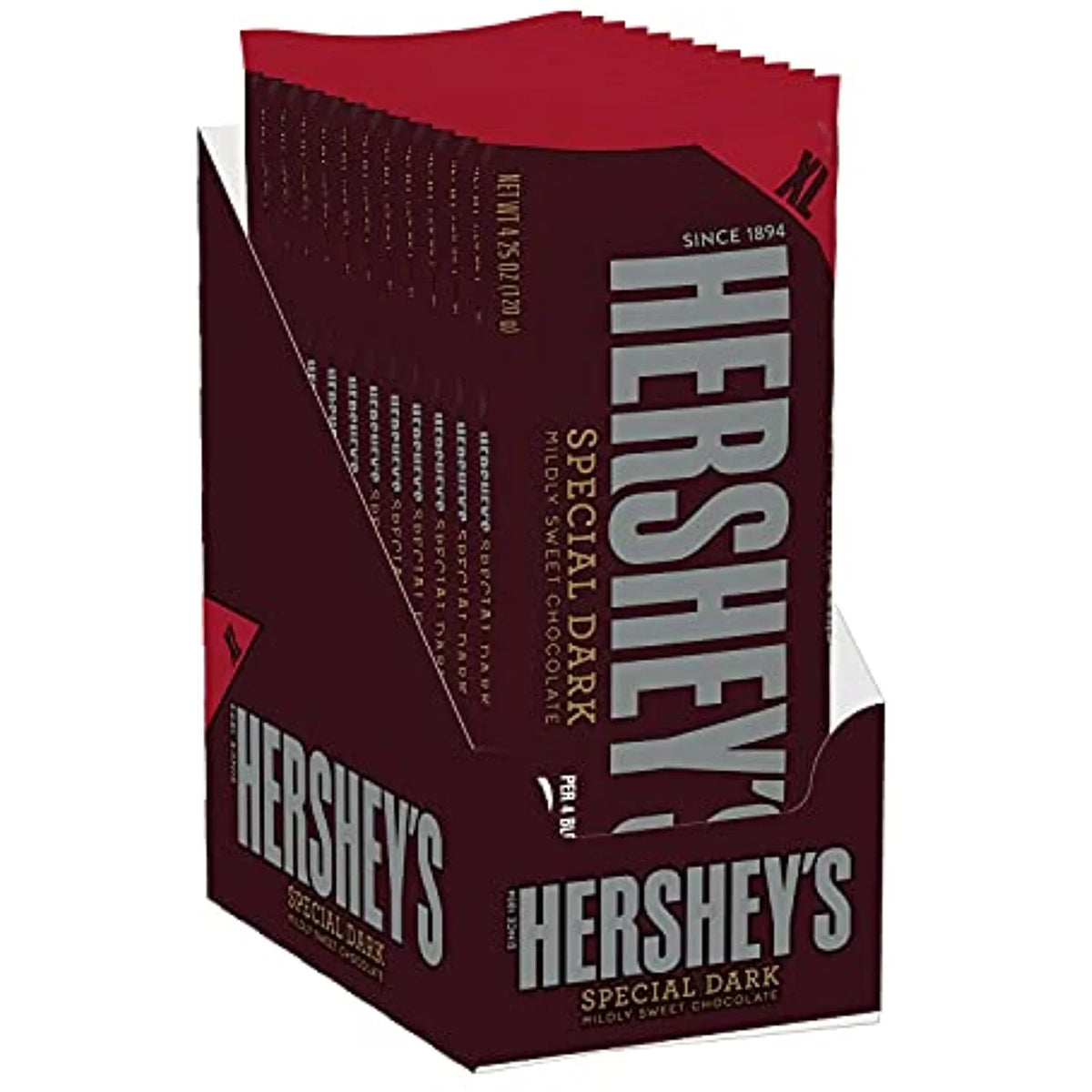 Dark Chocolate Bulk Candy, Individually Wrapped, 4.25 Oz Bars (12 Count) Q3339