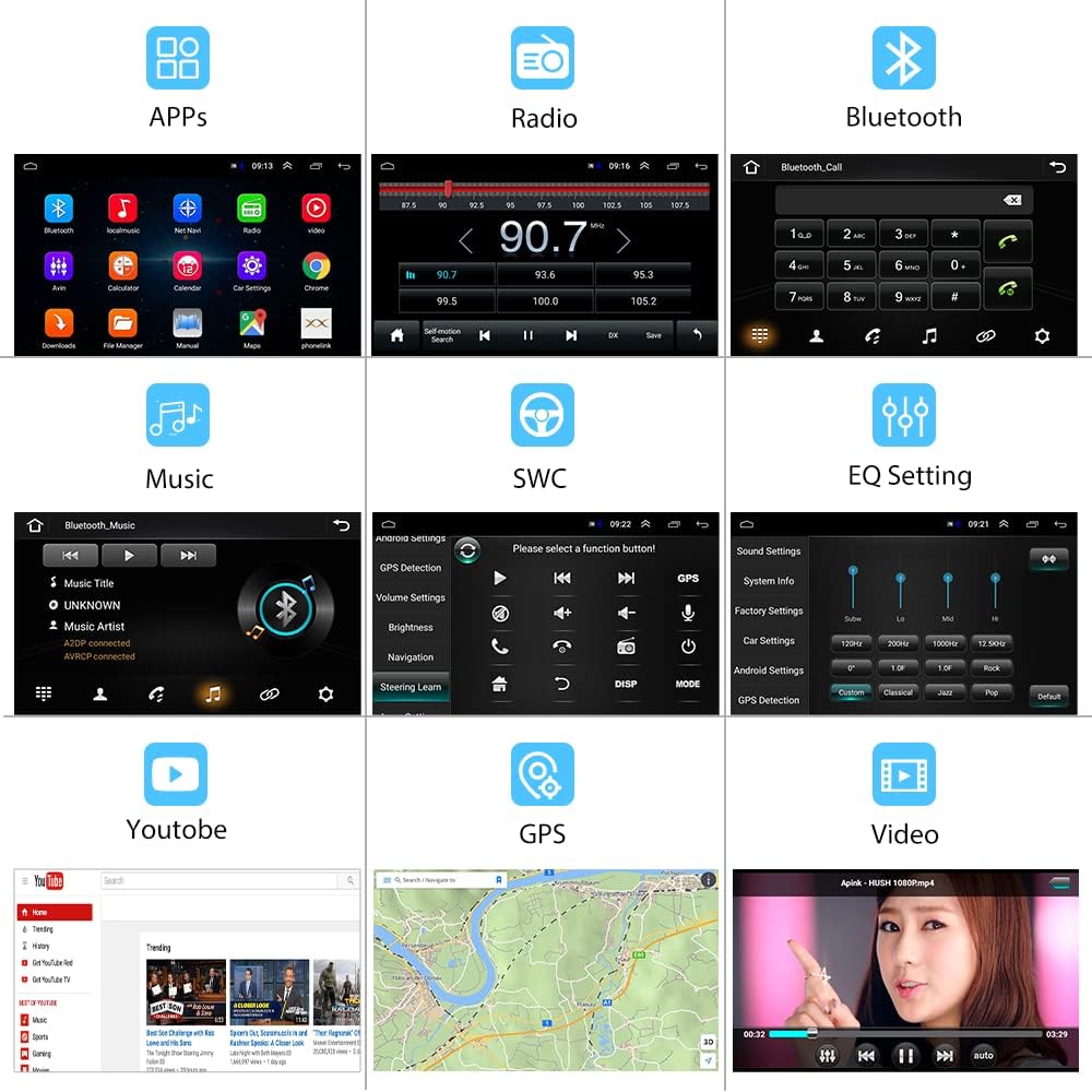 10.1 Inch Touch Screen Car Radio with Navigation Bluetooth A879346