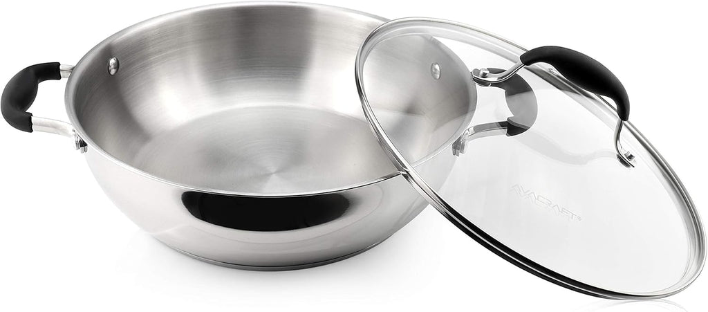 18/10 Stainless Steel 11 Inch Everyday Pan with Glass Lid L3949