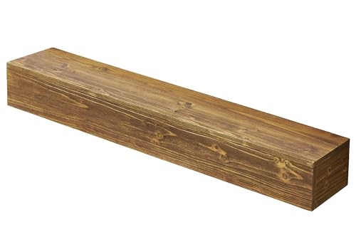 60" Rustic Wood Fireplace Mantel Floating Shelf Y870011