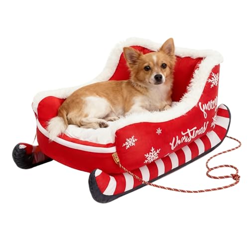 Christmas Themed Pet Sleigh Bed M3962