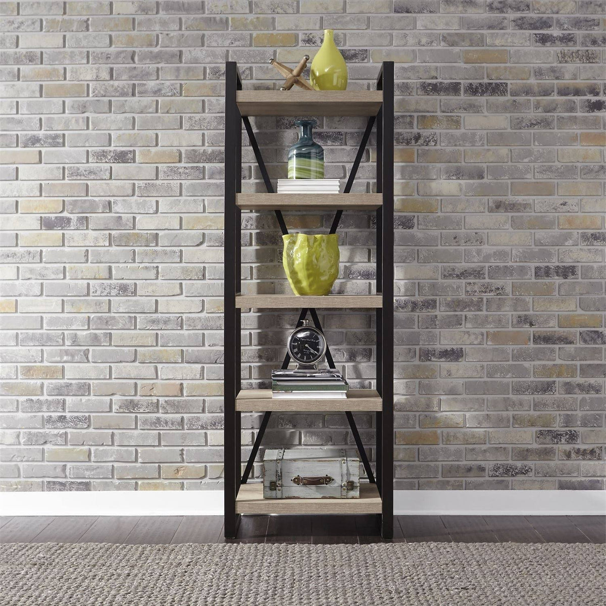 Sandstone Faux Metal Bookcase G1885