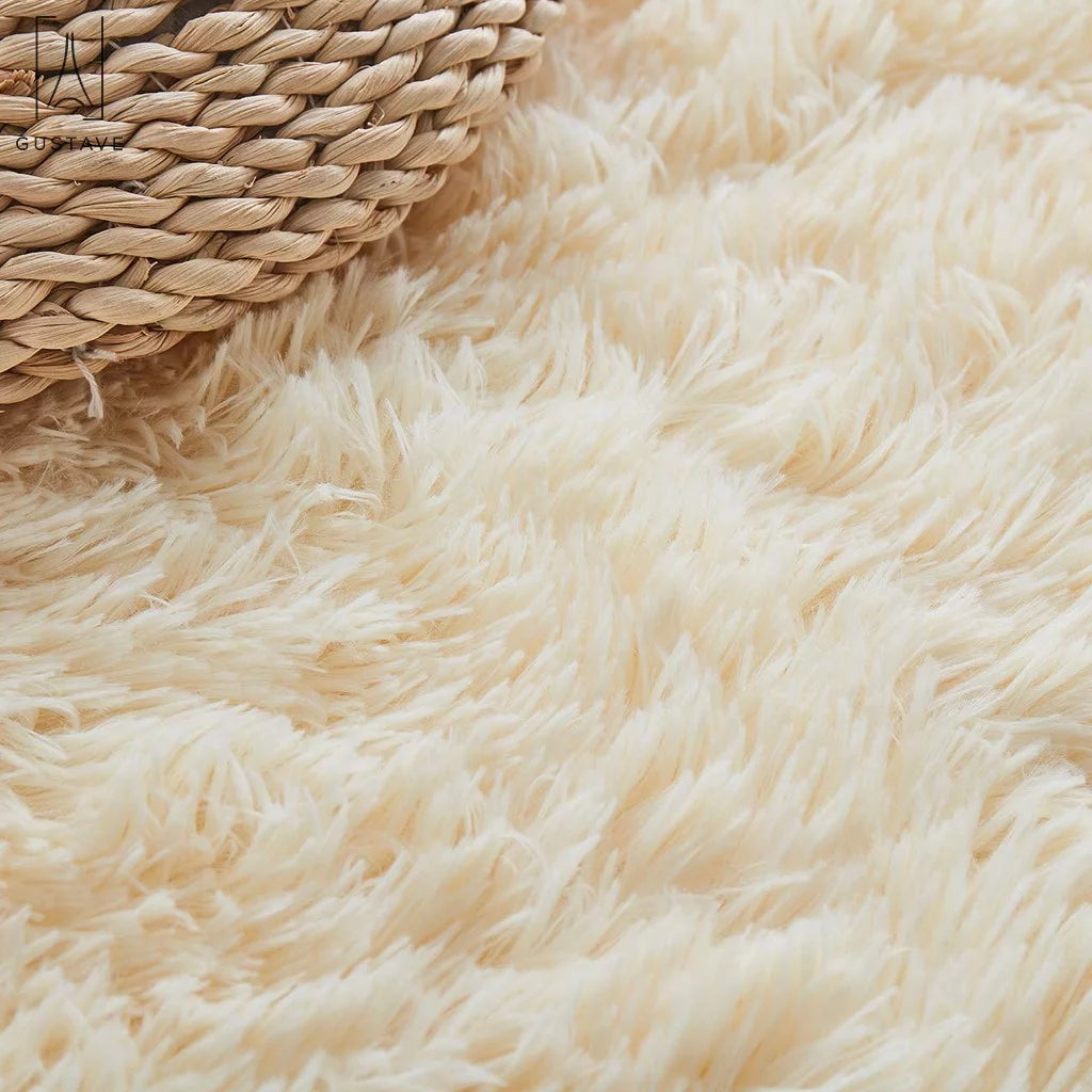 Large Size Fluffy Area Rugs Beige 39.4inch * 63inch T84139