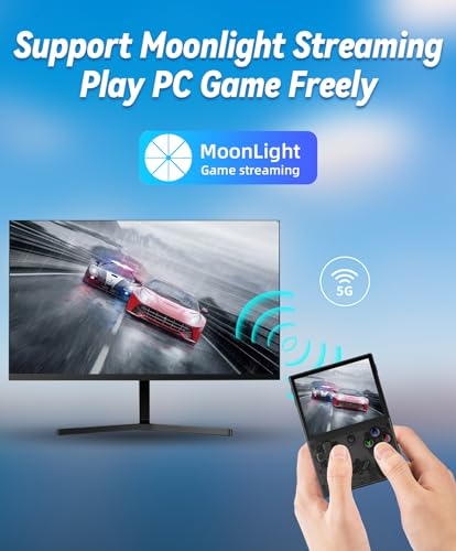 Black 3.5 Inch IPS Screen Handheld Game Console with 64G+128G TF Card H284