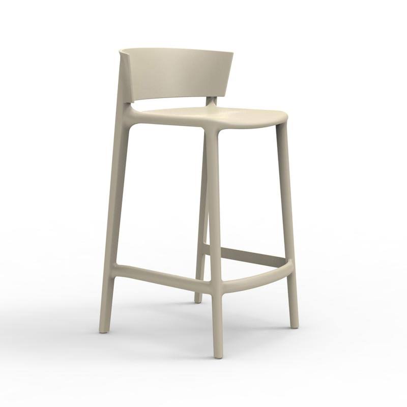 White Patio Bar Stool P9947