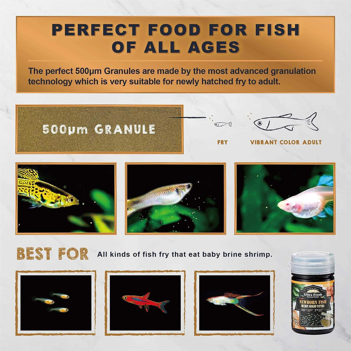 50% Sword Prawns Shrimps Slow Sinking Baby Fish Food C48904