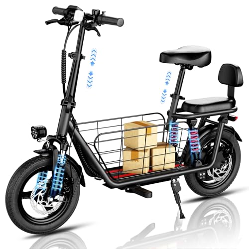 850W Peak Electric Scooter with Seat, 22MPH, 25 Miles Range, 14" Pneumatic Tire, Folding E Scooter Z684054