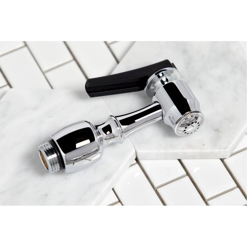 Polished Nickel Kitchen Faucet with Brass Sprayer O949957