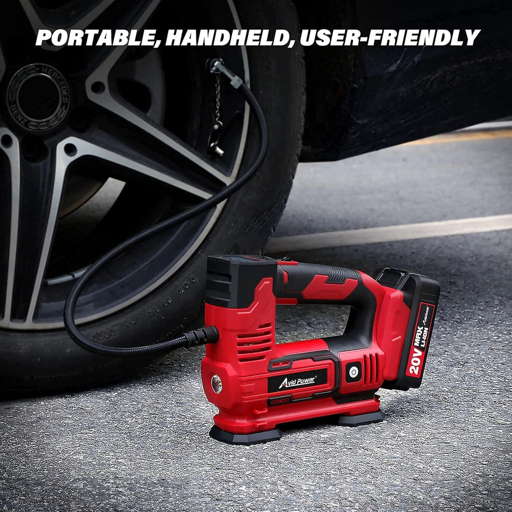 20V Cordless Portable Air Compressor Tire Inflator 150PSI Q3676