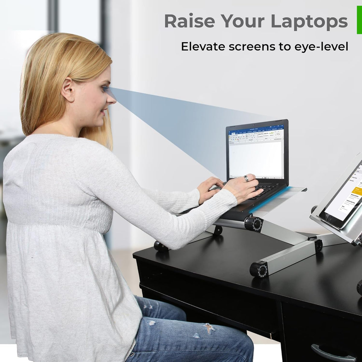 Adjustable Height Aluminum Laptop Cooling Stand B811612