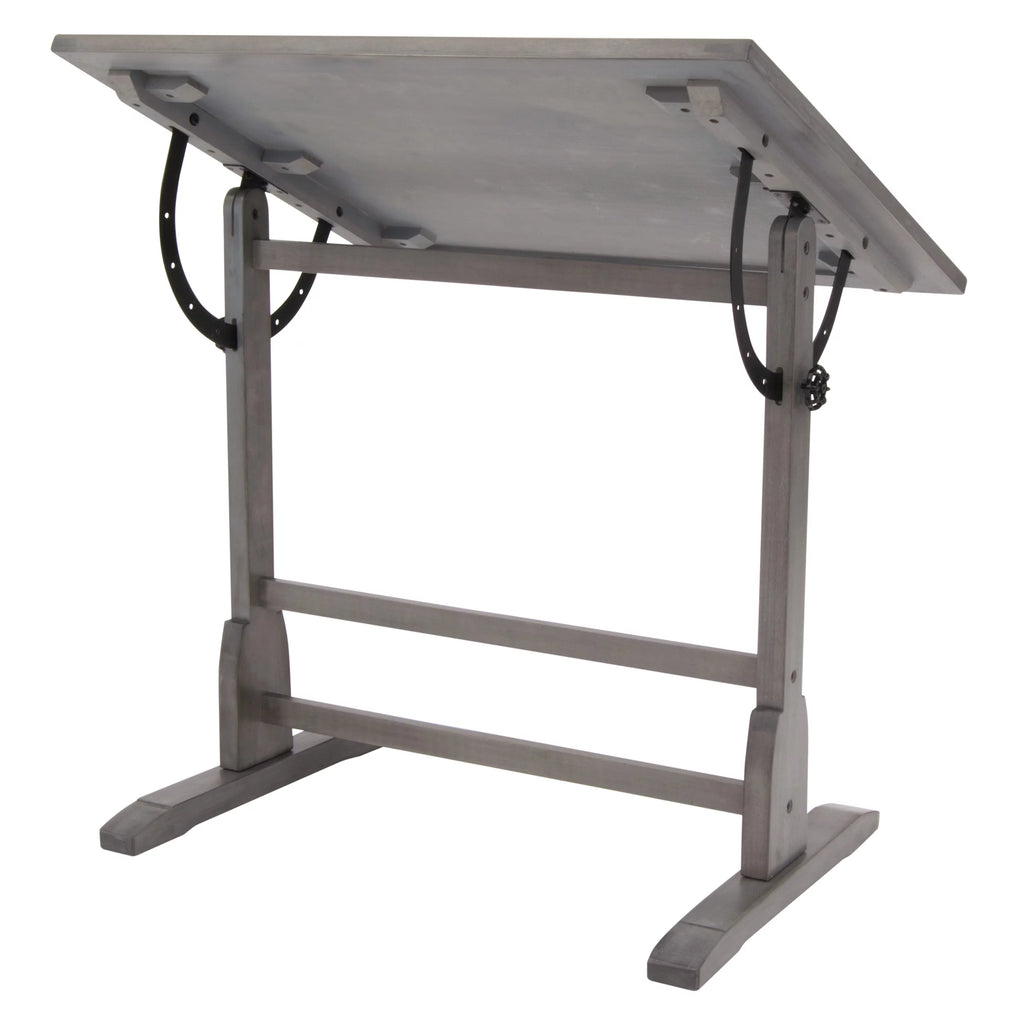 Solid Wood Drawing Drafting Table with 36" x 24" Angle Adjustable Top Q2316