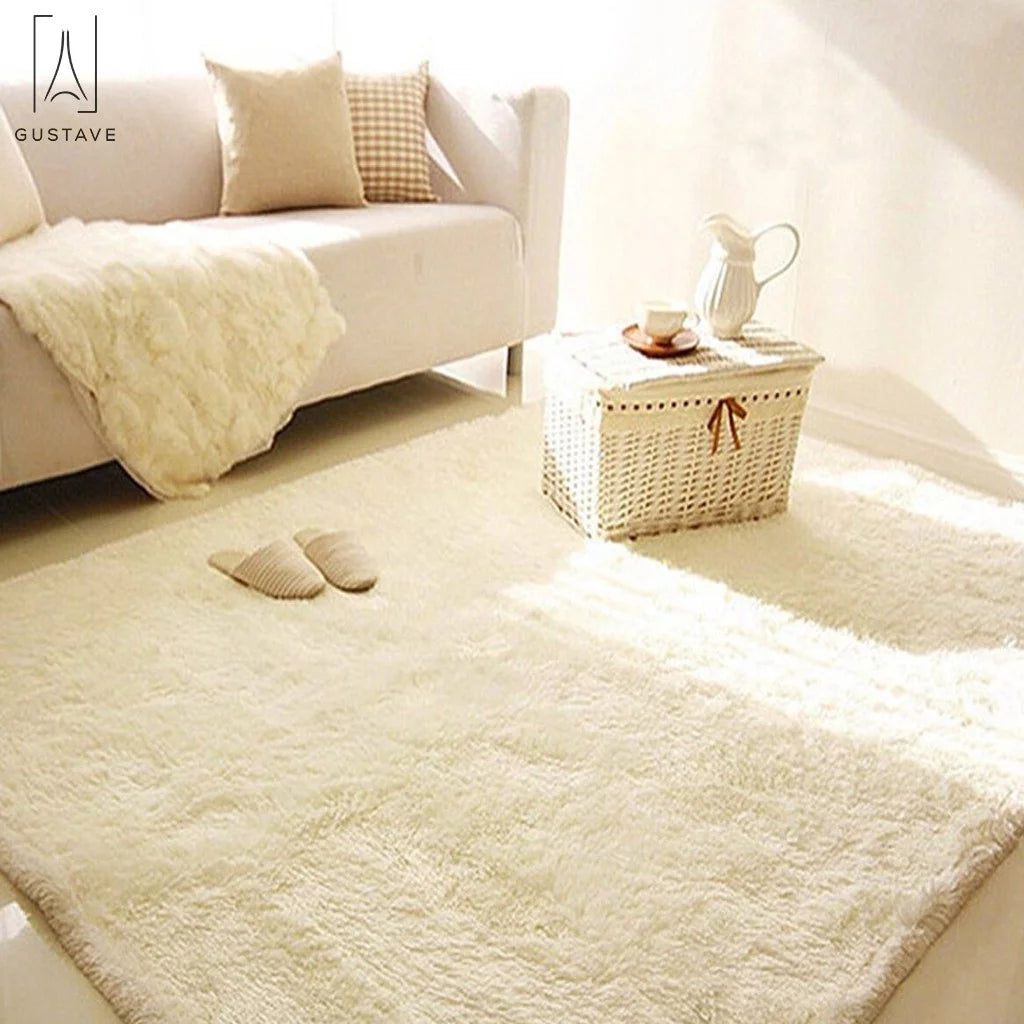 Large Size Fluffy Area Rugs Beige 39.4inch * 63inch T84139