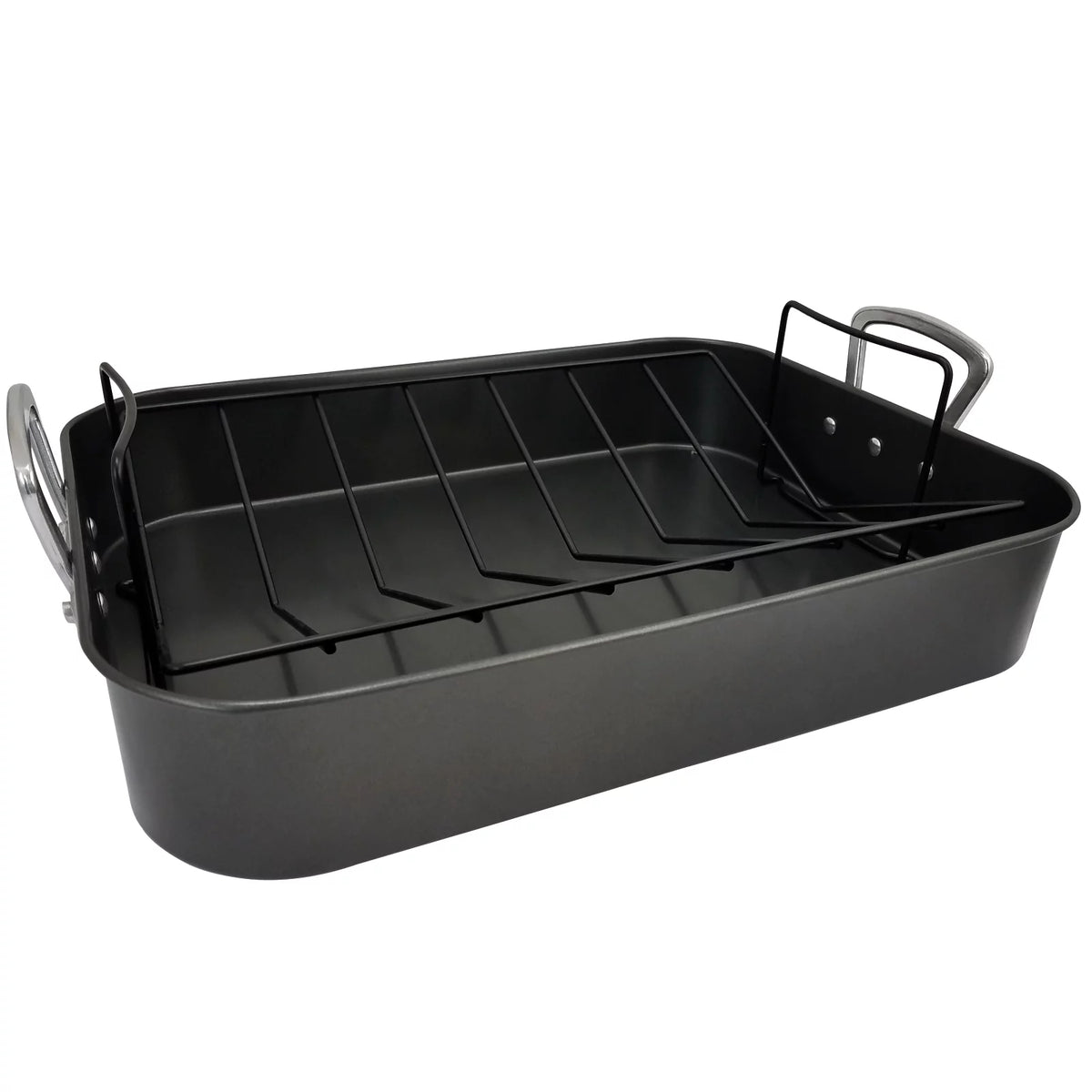 2 Piece Carbon Steel Roaster with Roast Rack J86129