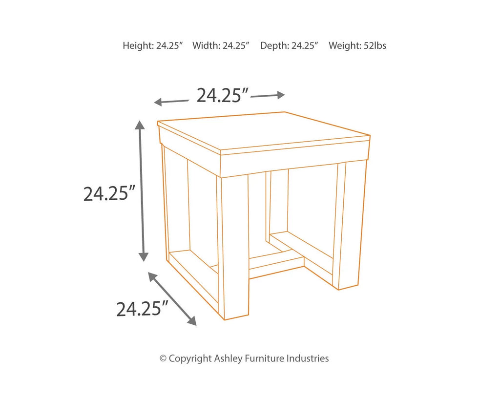 Dark Brown End Table C882