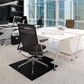 Black Chair Mat with Lip for Low Pile Carpets R26292