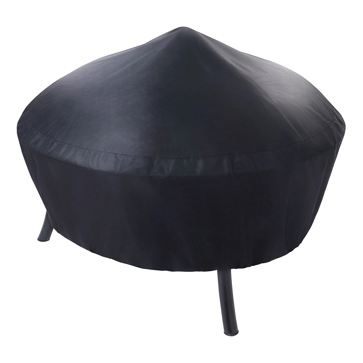 Black 26" Round Iron Outdoor Wood Burning Fire Pit W7907