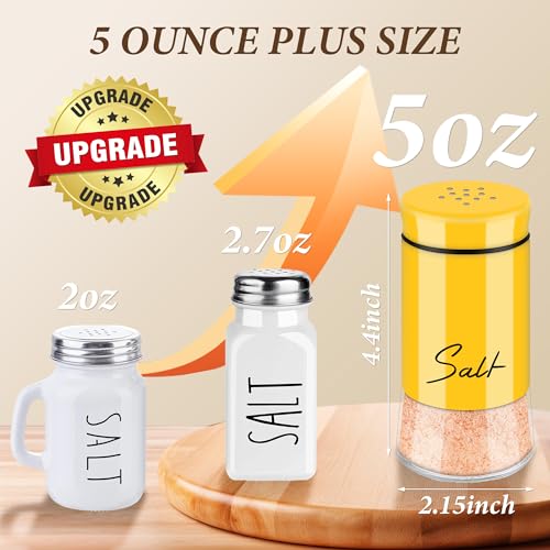 Gold Salt and Pepper Shakers Set, 5 oz Refillable T228