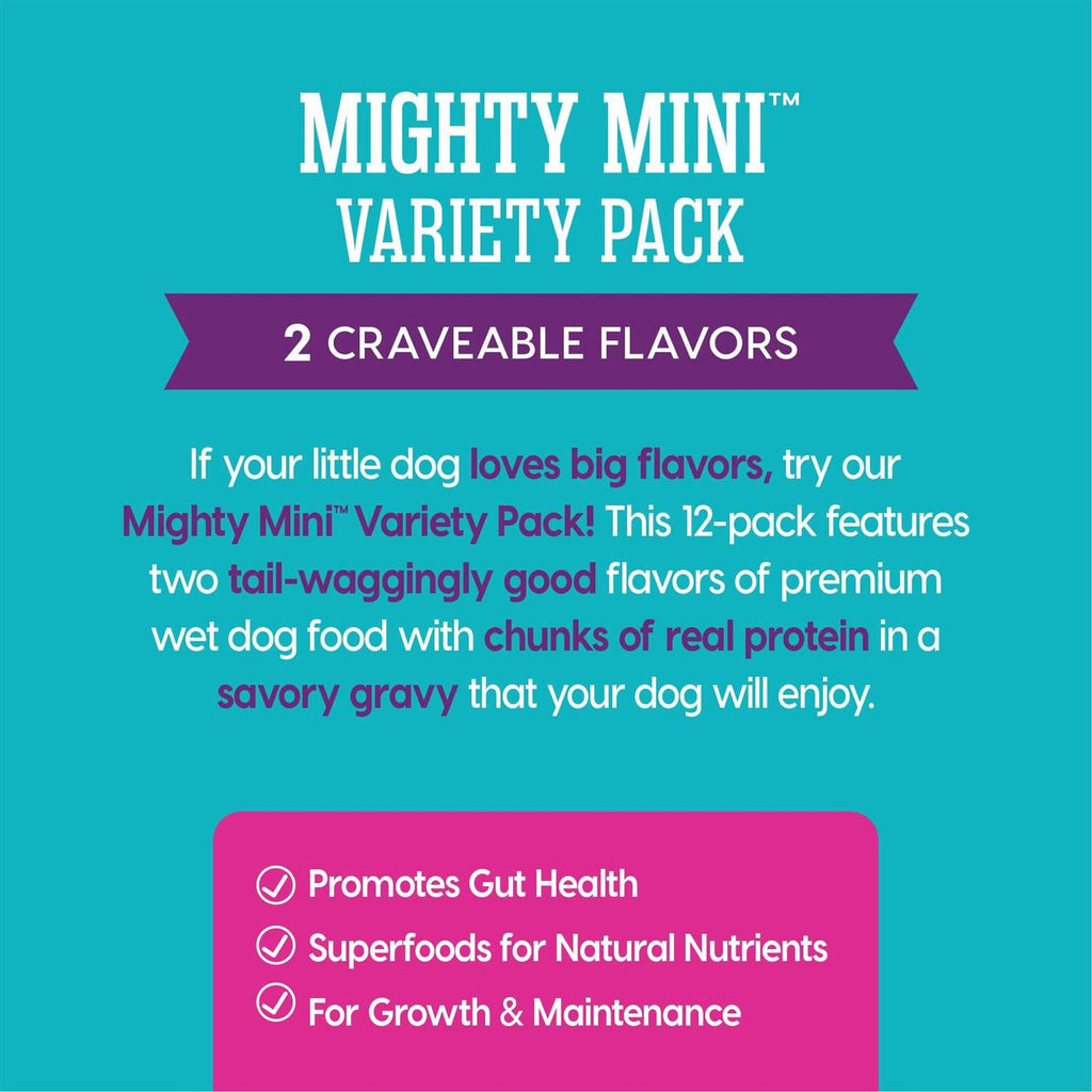 Mighty Mini Variety Pack Wet Dog Food L3344
