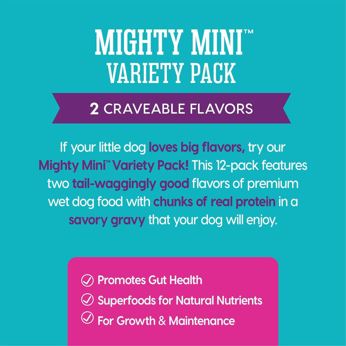 Mighty Mini Variety Pack Wet Dog Food L3344